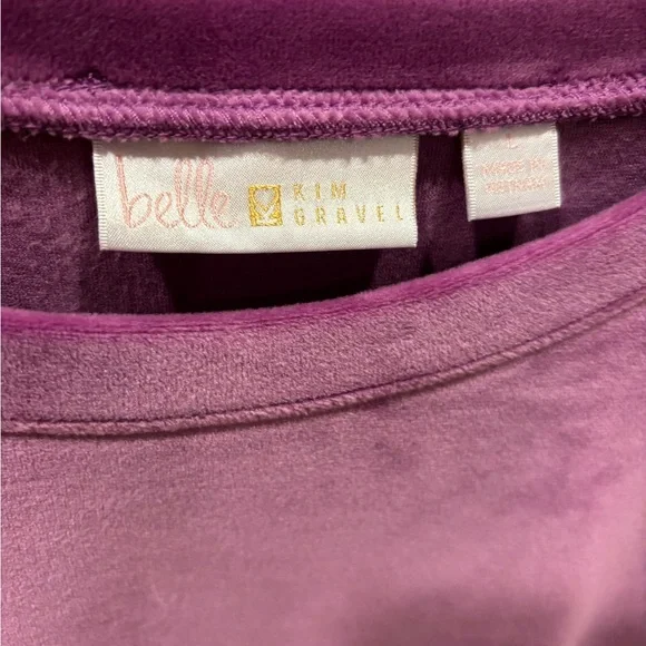 Belle by Kim Gravel Velour Top Large - Picture 6 of 11